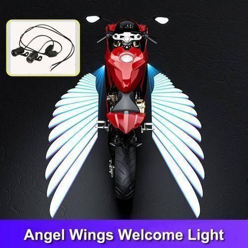 Generic 2pcs LED Motorcycle P-rojector Lights, Cool Angel Wing P-rojection Lights/Ambient Lights - image 2
