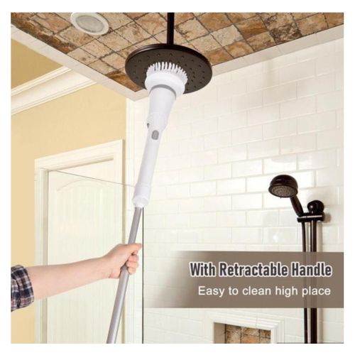 product_image_name-Generic-Multipurpose Quality Electric Spin Scrubber  Cordless  Chargerble Cleaning Bruah  - White -7