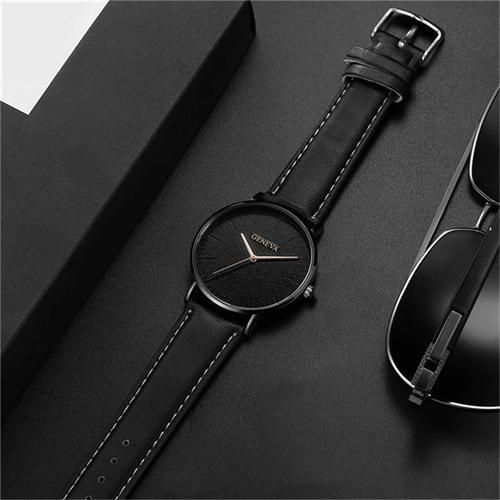 product_image_name-Fashion-4-piece men's watch set, fashionable and casual business quartz watch, fashionable and casual bracelet watch set, men's sports and trendy watch set-8