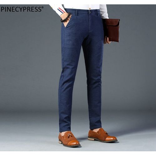 Luxury Men's Formal Striped Pants Slim Fit Casual Business Office Long  Trousers Smart Casual Pencil Pants New 2019 Autumn Winter - Kilimall |  Flutterwave Store