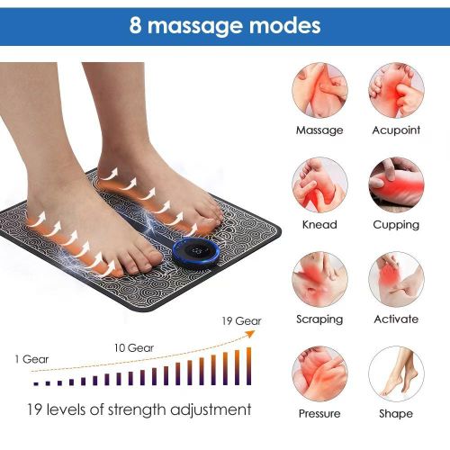 product_image_name-Generic-USB Portable Electric EMS Foot Massager Improve Blood Circulation Foot Massager for Circulation and Pain Relief Foldable Massage Mat -4