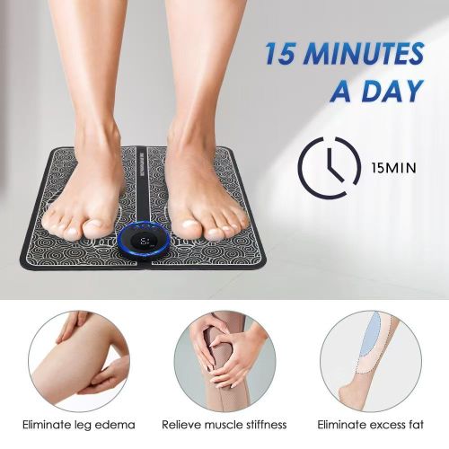 product_image_name-Generic-USB Portable Electric EMS Foot Massager Improve Blood Circulation Foot Massager for Circulation and Pain Relief Foldable Massage Mat -5