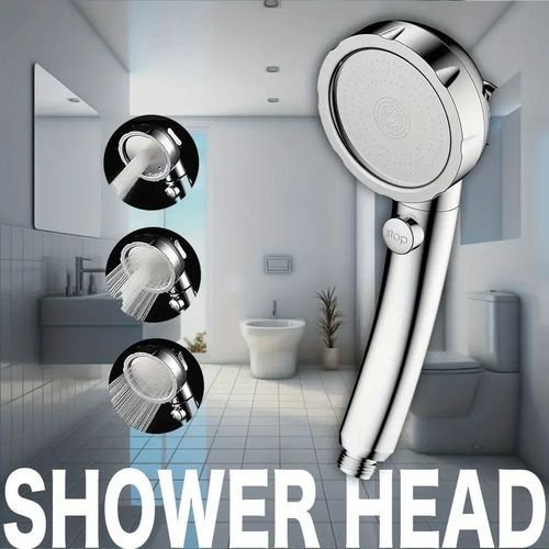 Generic Handheld shower head, three-speed adjustment, one-button water stop