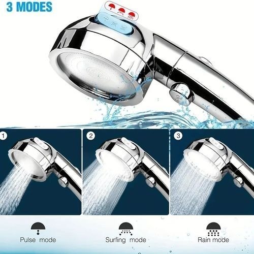 Generic Handheld shower head, three-speed adjustment, one-button water stop - image 6