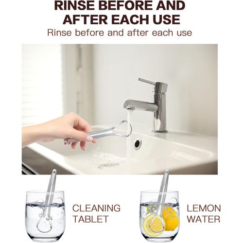 product_image_name-Generic-2in1 Stainless Steel Tongue Cleaner For Adult - Rose Gold-8