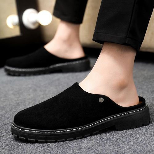 VANHUHU Men's Breathable Sandals Slippers Half Casual Open Shoes Black - image 3