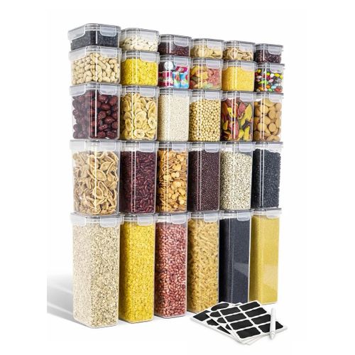 product_image_name-Generic-30-Pcs Plastic Lunch Box Set - Microwave & Freezer Safe Food Storage Containers-1