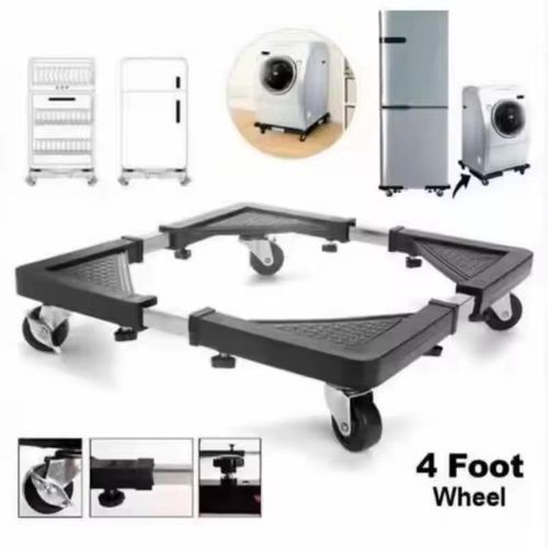 Generic High-quality Plastic Refrigerator Stand & Washing Machine - Black/Grey - image 2