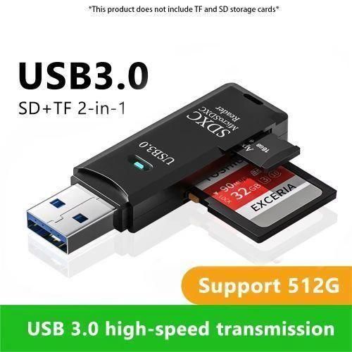 product_image_name-Generic-2 IN 1 USB 3.0 Card Reader Micro Sd Card Reader Usb Adapter-1
