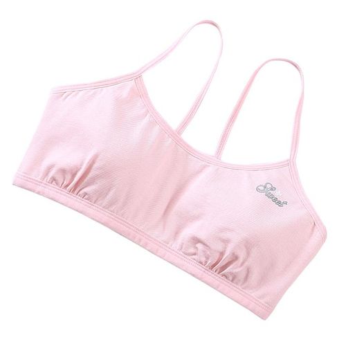 Shop Generic Teen Bra Girls Soft Breathable Training Bra Vest Seamless Nude  Pink Online