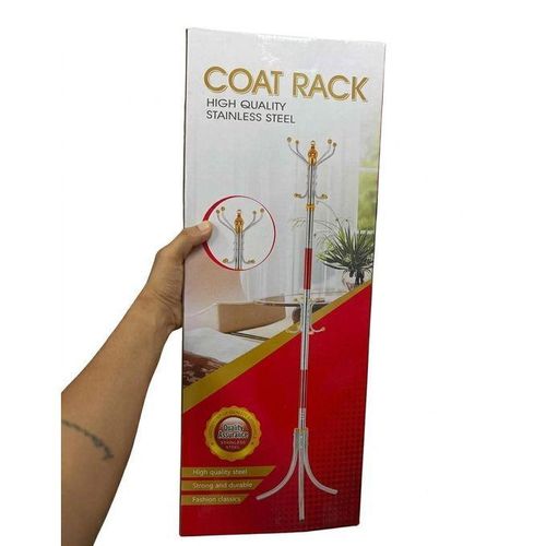 Generic High-Quality Stainless Steel Freestanding Coat Rack & Hat Hanger Stand - Silver & Gold