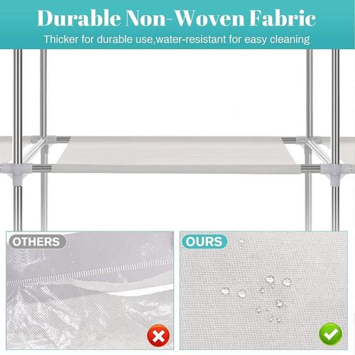 product_image_name-CYFAZA-Portable Closet Storage Organizer Clothes Mobile Wardrobe Shoe Clothing Rack Shelf Dustproof Non-Woven Fabric, Easy to Assemble-5