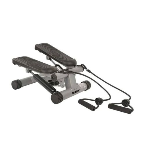 Generic Mini Stepper Exercise Machine with Resistance Bands & LCD Display -  Black / White - image 2
