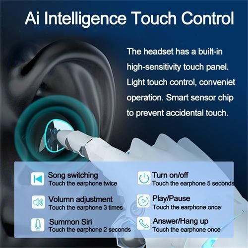 DRASURE Wireless Bluetooth 5.3 Compatible Stereo Waterproof Headset With Microphone - image 3