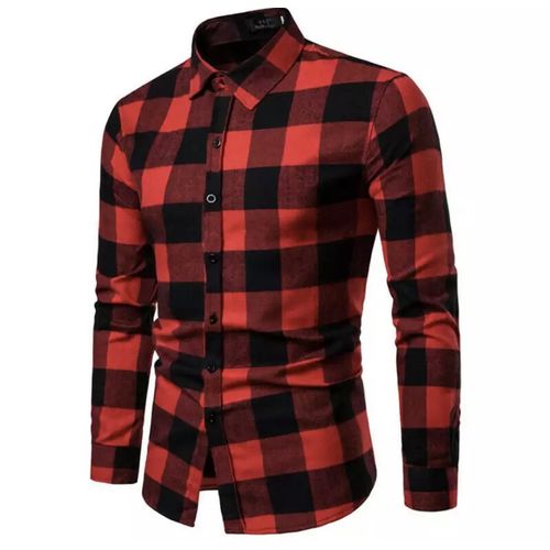 Shop Generic Checkered Long Sleeve Shirt Set - 5 Pieces - Multicolour ...