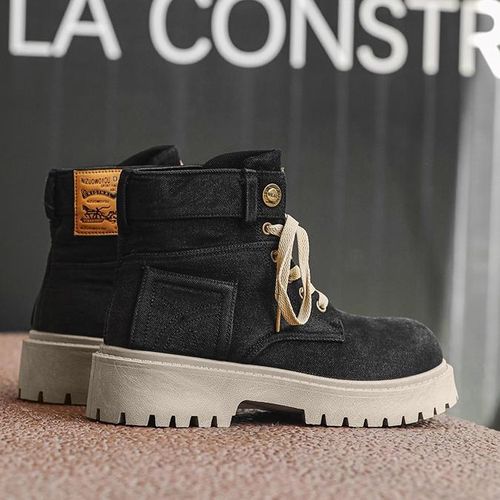 product_image_name-Banagat-Men's Comfortable Lace-Up Casual Gentle Trendy Boots Sneakers Shoes Black-3