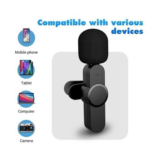 product_image_name-Generic-TECHMASTERS K9 2.4GHz Wireless Lavalier Microphone for Live Vlog Video Recording Interviews-8