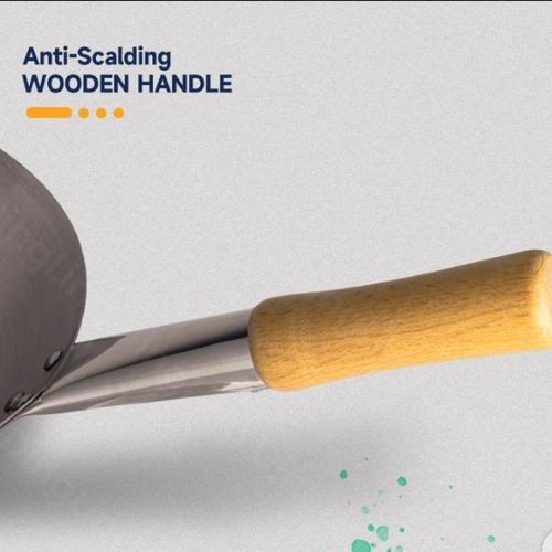 product_image_name-Generic-30cm Premium Heavyweight Stainless Steel Nonstick Wok Pan with Wooden Handle and FREE wooden spatulas/Heavyweight Large Deep Frying Pan-3