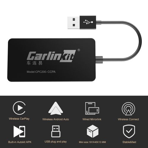 Shop Generic 4.0/3.0 Bluetooth 5.0 Wired to Wireless CarPlay Adapter  Android Auto Dongle Online