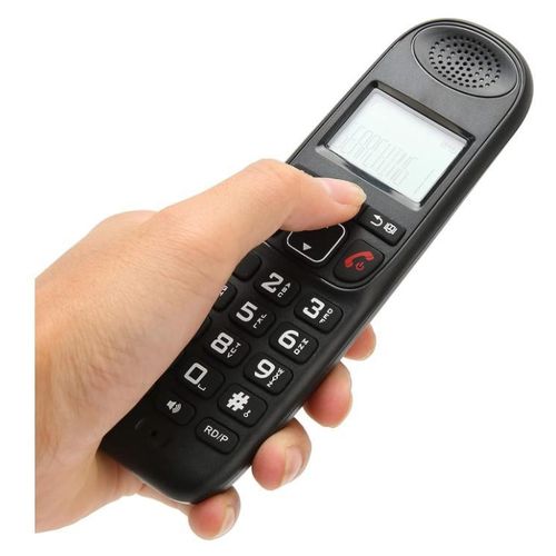 Generic Cordless Landline Phone with Free Rechargeable Batteries- Black - image 2