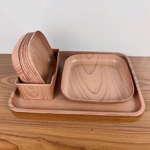 Generic MELAMINE WOODEN PLATES SETS [11 pieces] - image 3