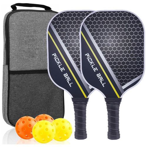 Pickleball Paddle Set – USAPA Approved Fiberglass Pickleball Paddles For Beginners Adults Lightweight Paddle Set With Honeycomb Core 4 Balls Carry Bag