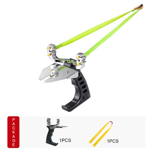 Outdoor Straight Rod Hunting Telescopic Slingshot High Power Red Laser  Catapult~