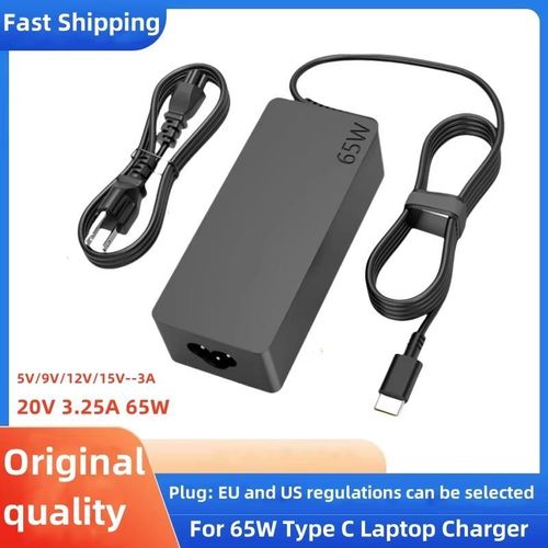 Generic Compatible with Lenovo laptop AC adapter charger (without cable)