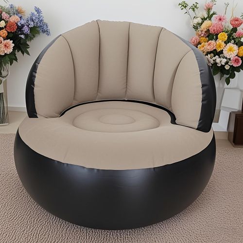 Generic Foldable Inflatable Single Sofa - A Space-Saving M-arvel, Effortless to Use - Coffee Brown