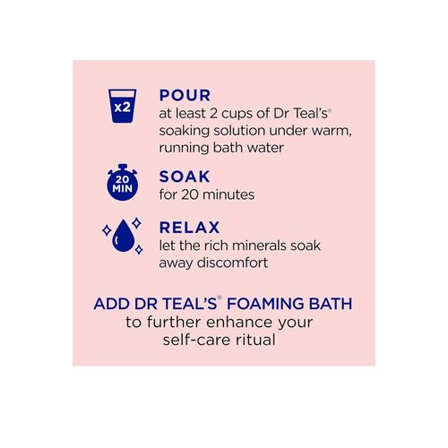 Dr Teal'S Pure Epsom Salt Soaking Solution Calm Your Mind  With Ashwagandha - 1.36kg - image 6