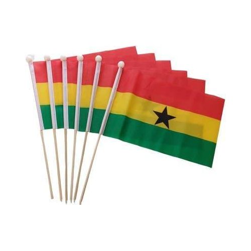 product_image_name-Generic-12 Pieces Small Hand Held Ghana Flag - Multicolor -2