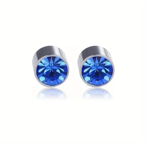 product_image_name-Generic-Crystal Stud Earrings Set – Classic Round Stainless Steel Earrings (3 Pairs, Mixed Colors)-5