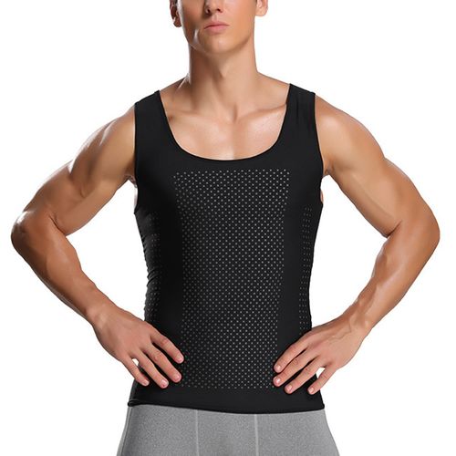 Men Body Shaper Workout Tank Tops Shapewear Compression Shirts Weight Loss  Slimming Vest Waist Trainer Cropped