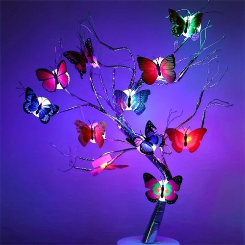 product_image_name-ShebSheb-6PCS 3D LED Butterfly Night Lights,Double‑Layer Wings with Multicolor Glow, Wall & Garden Decorative Lamps, Battery Powered for Parties, Bedrooms & Festivals-6