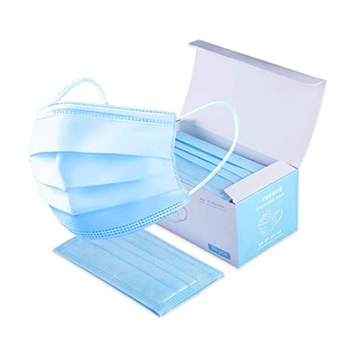 50 PCS Disposable 3-Ply Safety Face Mask for Personal Health