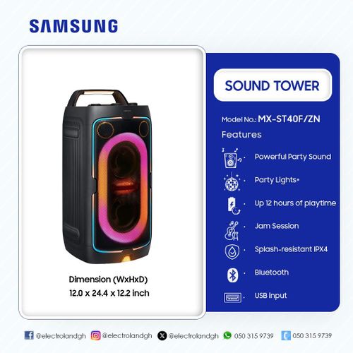 Samsung MX-ST40F/ZN Sound Tower 160W High Power - Black - image 5
