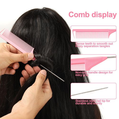 product_image_name-ARHANORY-11pcs/Set Hair Brush Set Portable Spray Refillable Bottles Kit Hair Styling Set Brush Comb Braiding Tool-2