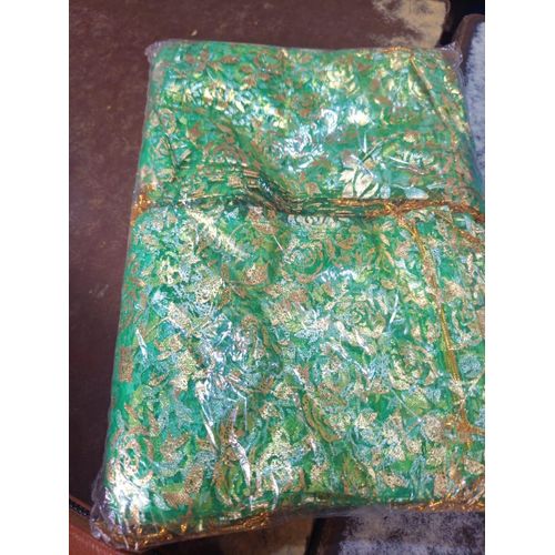 product_image_name-Ge-50 pieces potli bags,7×5 with drawstring. Color:lemon green and gold designs. -3