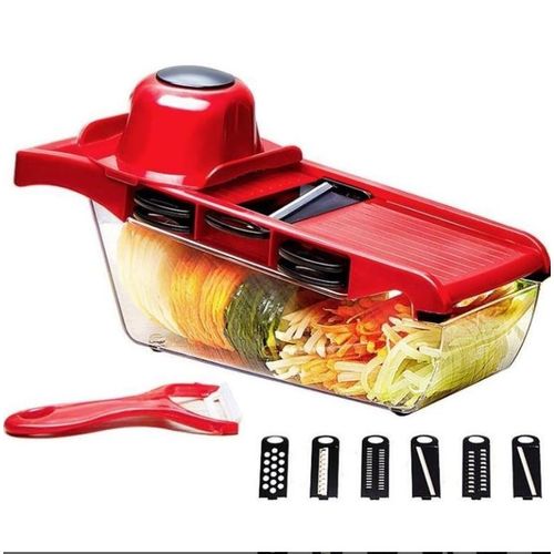 product_image_name-Generic-7-in-1 Multi-Functional Vegetable Slicer & Grater – Adjustable Mandoline Cutter with Storage Box-2