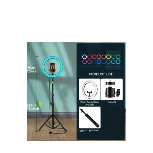 Generic RL-14 RGB Ring Light Soft Ring Light - White - image 5