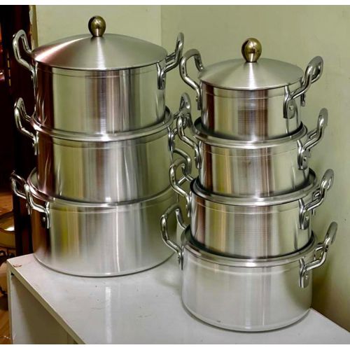 White Label 7Pieces Aluminum Cooking Set - Silver - image 2