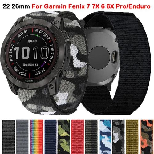 Shop Generic Hook Loop Nylon Wrist Strap For Garmin Fenix 7 7x 6x 6 Pro 5  5x Plus Enduro 2 Epix Gen 2 26mm 22mm Smartwatch Band Bracelet Online