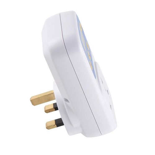 Electrical Tools 2pcs Smart Power Universal Protector  Electrical  appliances Safeguard Tools  – Voltage Surge Protector  Automatic Power Cut-Off Appliance Safety Device - White - image 4