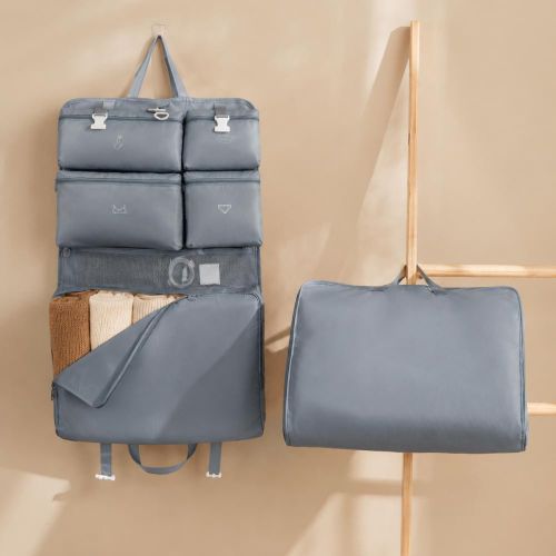 STY 7-in-1 Grey Travel Hanging Storage Bag Packing Organizer - image 7