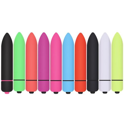 product_image_name-Generic-Mini ten frequency pointed frosted eldest son bullet vibrator, female egg vibrator-Rose red and black-2