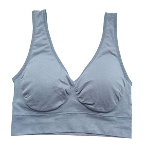 Women Girls Padded Seamless Fitness Bra Vest Tops Rimless Bras Breathable  Lingerie Underwear