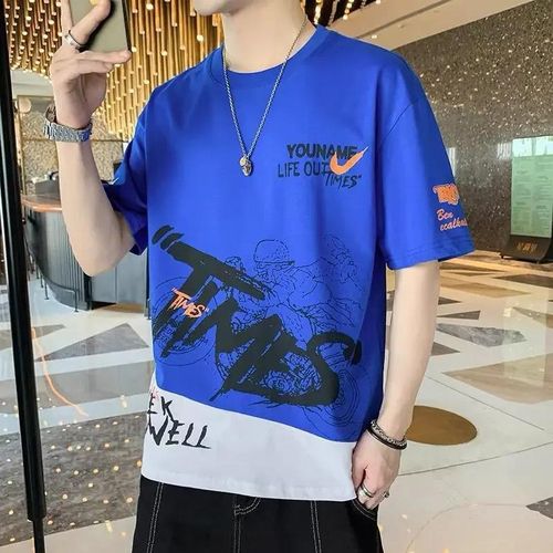 product_image_name-pisiduo-T shirt for Men 2025 New man Clothing Trendy Fitness streetwear Anime O-Neck Casual T-shirt Male Oversized Y2k tops Men T-shirts - White & Orange-6