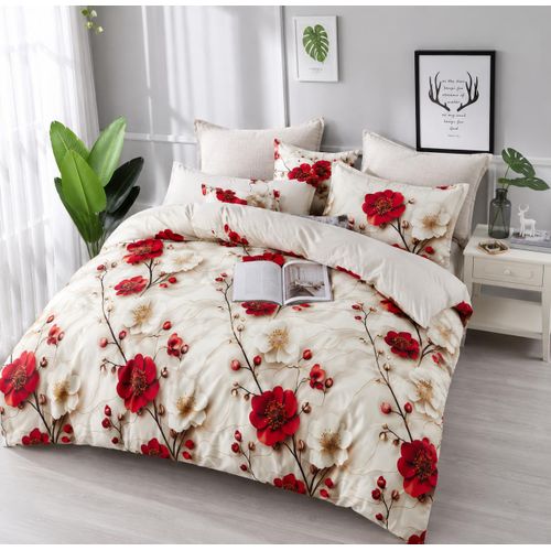 Generic Elegant Double Size Bedsheets - 3 Pieces - Multicolour