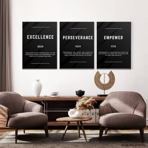 product_image_name-Generic-Set of 3 Motivational Quotes Wall Stickers Wall Art (34x50cm)- Black and White -1