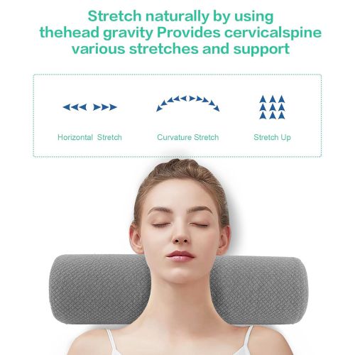 Generic Cervical Roll Pillow, Neck Round Pillow Cylinder Bolster Pillow,  Round Neck Support - image 2